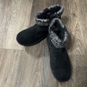 Women's Black Suede Ankle Boots